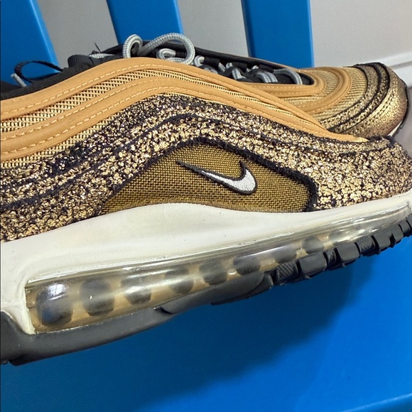 Nike Air Max 97 Metallic Gold and Black Shoes Brand New size 9.5 or 8 man - Picture 5 of 13